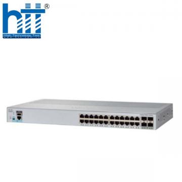 WS-C2960L-24PQ-LL Cisco Catalyst 2960L 24 Ports GigE PoE, 4x10G SFP+ LAN Lite