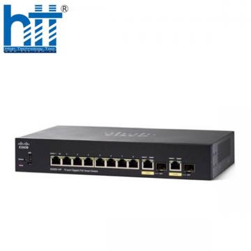 Switch Cisco SG250-10P-K9-EU 8 Ports PoE+ 62W 2 RJ45/SFP 60W PoE Uplink