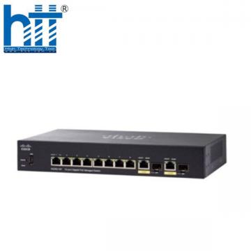 Switch Cisco SG350-10-K9 8 Ports 10/100/1000, 2 combo mini-GBIC ports