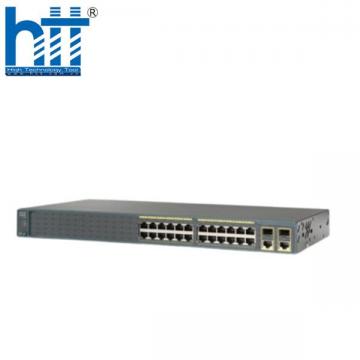 WS-C2960+24TC-S Switch Cisco 2960 Plus 24 Ports 10/100 + 2 T/SFP LAN Lite