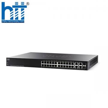 Switch Cisco SF300-24P 24 10/100 ports PoE 180W 2 combo mini-GBIC