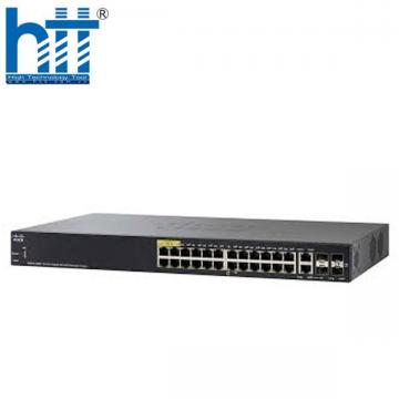 SG350-28P Switch Cisco 24 Ports PoE + 195W, 2SFP Slot, 2 Copper/SFP Uplink
