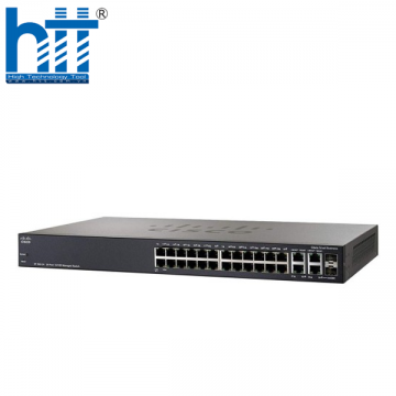 Switch Cisco SF350-24P 24 FE Ports PoE+ 185W 4x1GE Uplink