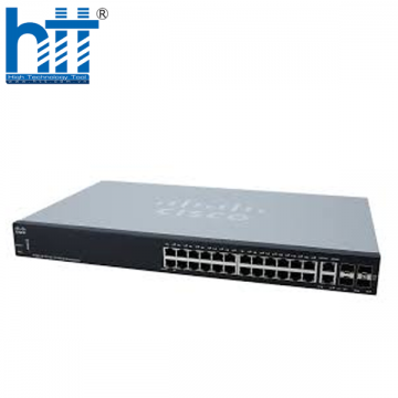 Switch Cisco SF250-24P 24 PoE+ 185W, 2GE RJ45/SFP, 2 SFP Ports