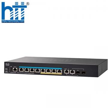 Switch Cisco SG350X-8PMD 8 Ports PoE+ 240W, 2x10GBase-T/SFP+